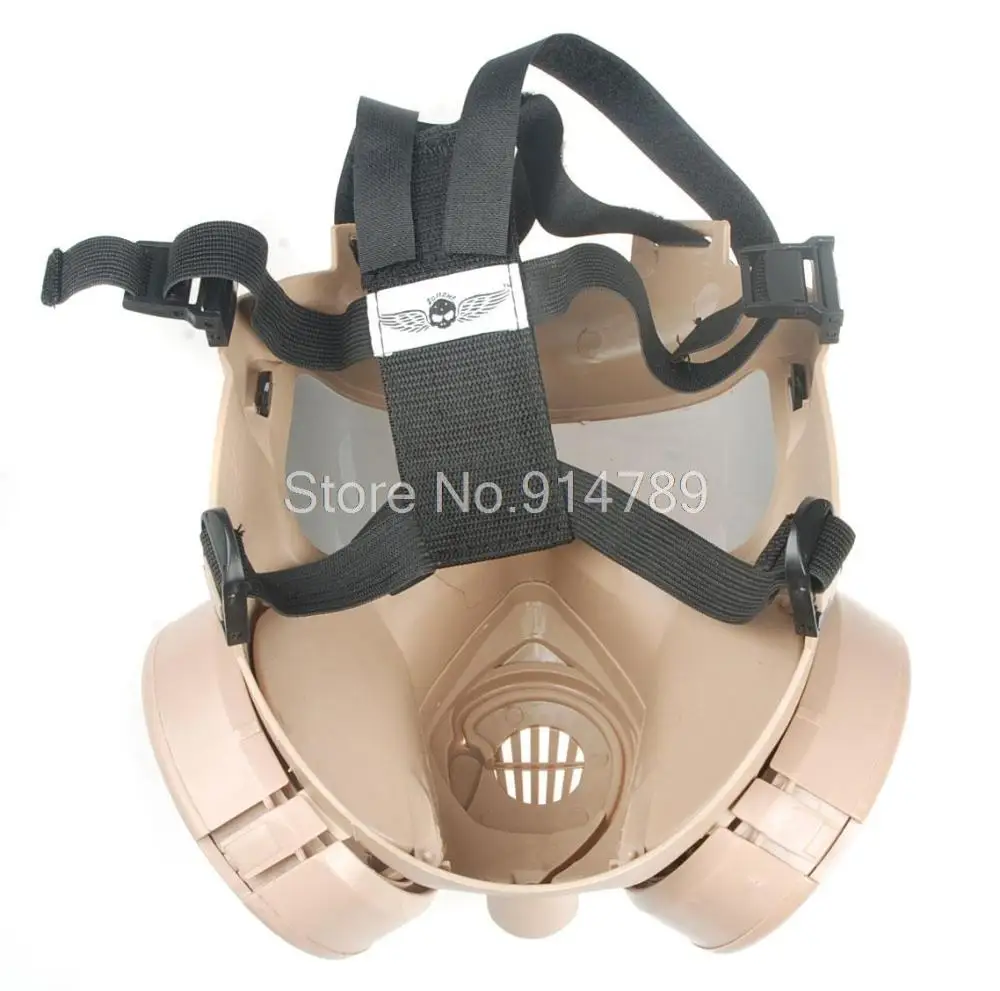 

TACTICAL AIRSOFT PAINTBALL FULL FACE SKULL GAS MASK M50 SAND-34155