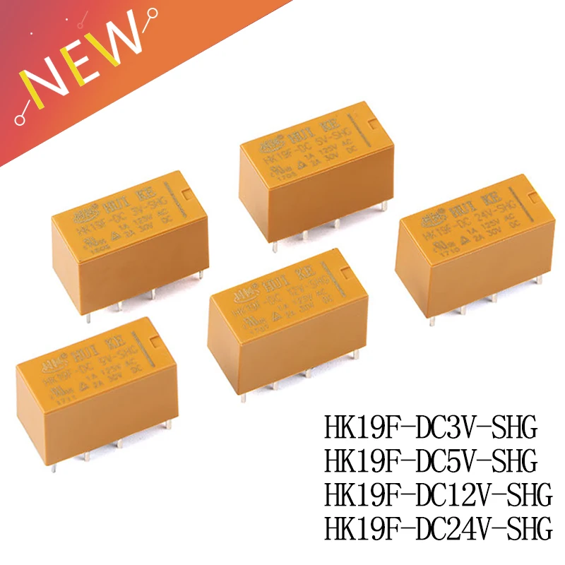 5 шт. релейная деталь флэшки HK19F 3V 5V 12V 24V 8PIN|Реле| |