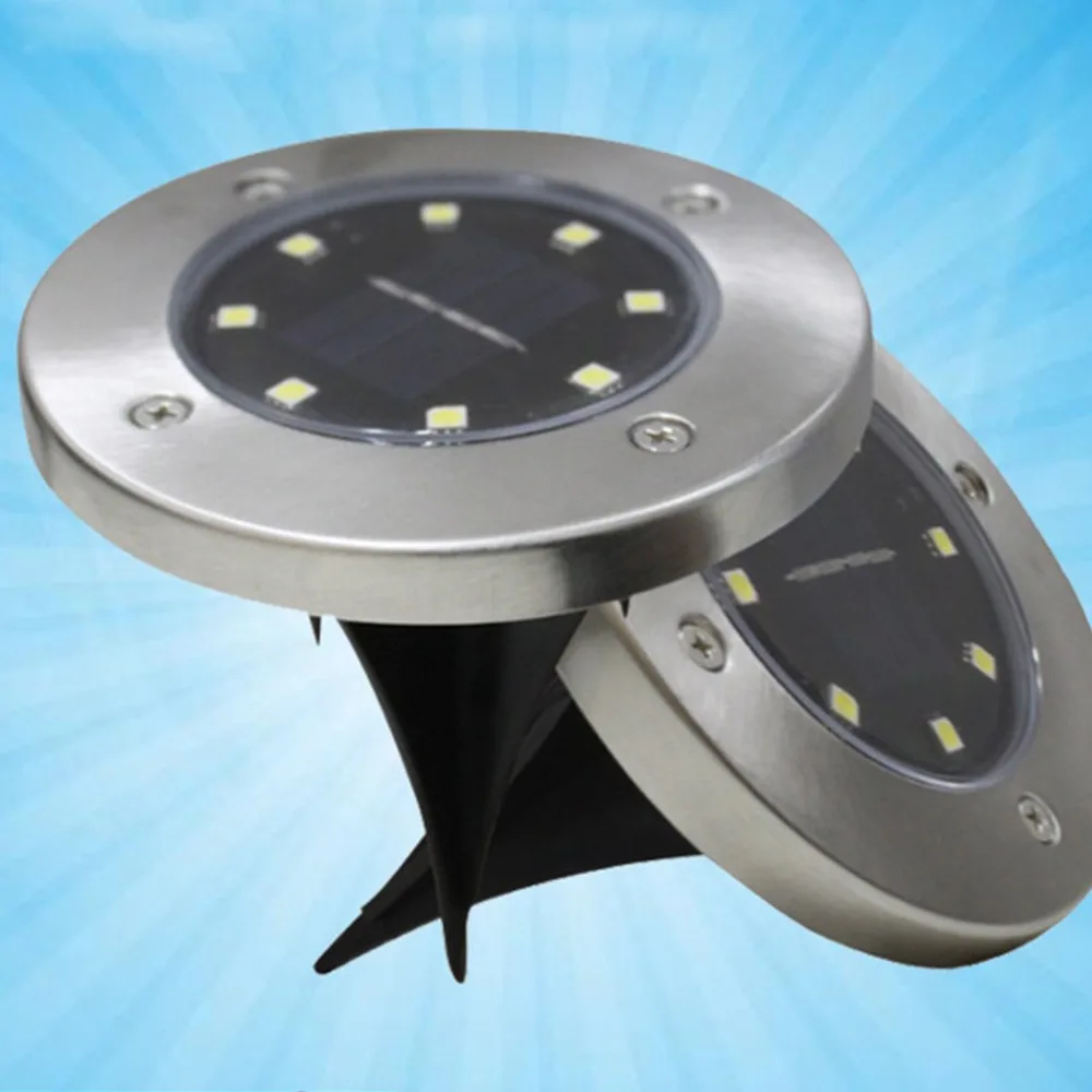 Высокое качество 8 LED Солнечная энергия похороненный свет под заземлением лампа
