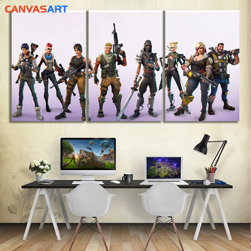 Холст Искусство герой набор игра две недели битва Royale холст краски ing настенные