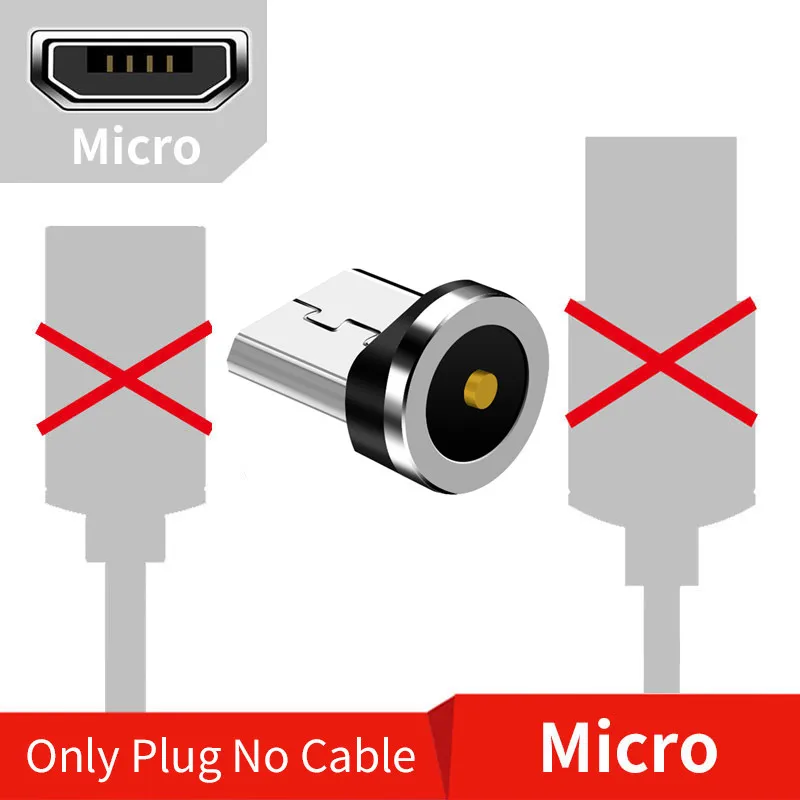 Micro Plug OLAF 1 м светодиодный магнитный Micro USB кабель для быстрой зарядки usb type C Магнитный кабель для зарядки данных кабель для зарядки USB шнур для samsung Xiaomi - Цвет: Micro Plug