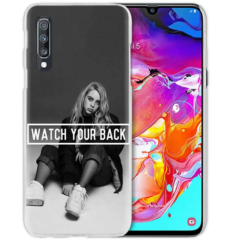 09 Billie Eilish Стиль чехол для samsung Galaxy A50 A70 A20e A40 A30 A20 A10 A8 A6 плюс A9 A7 Жесткий Прозрачный поликарбонатный чехол для телефона чехол - Цвет: 09