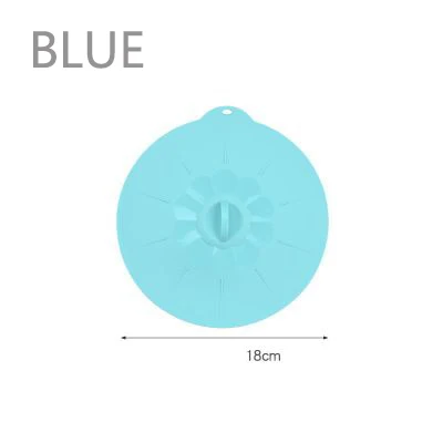 BLUE-2 5PCS Reusable Silica gel Spill Stopper Cover Universal Silicone Food Bowl Pot Lid Silicone Cover Pan Cooking Kitchen Accessories - Цвет: BLUE-2