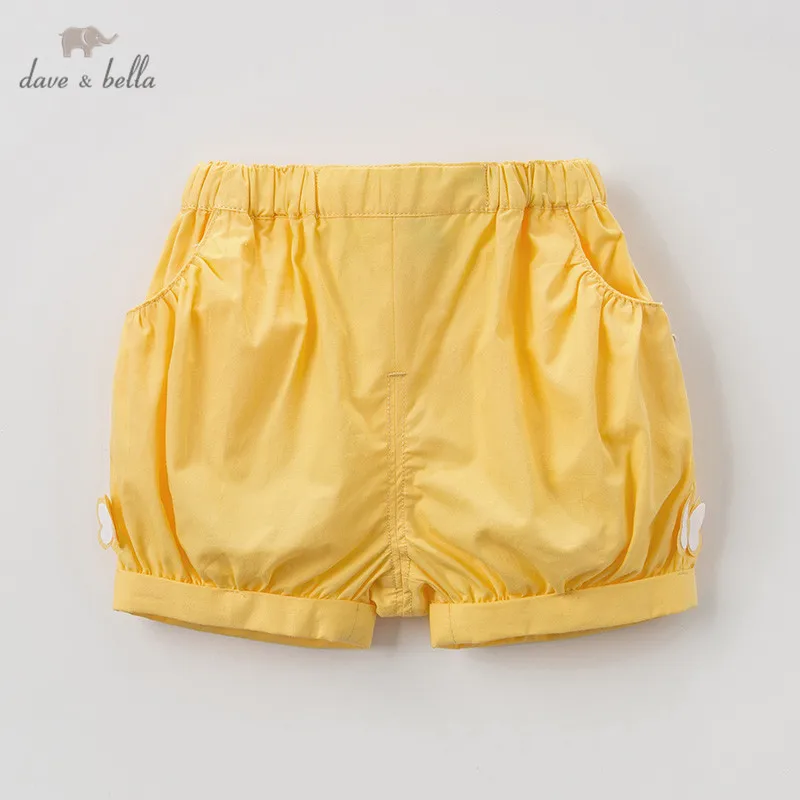 Dave bella модные летние однотонные шорты для малышей милые штаны младенцев детская