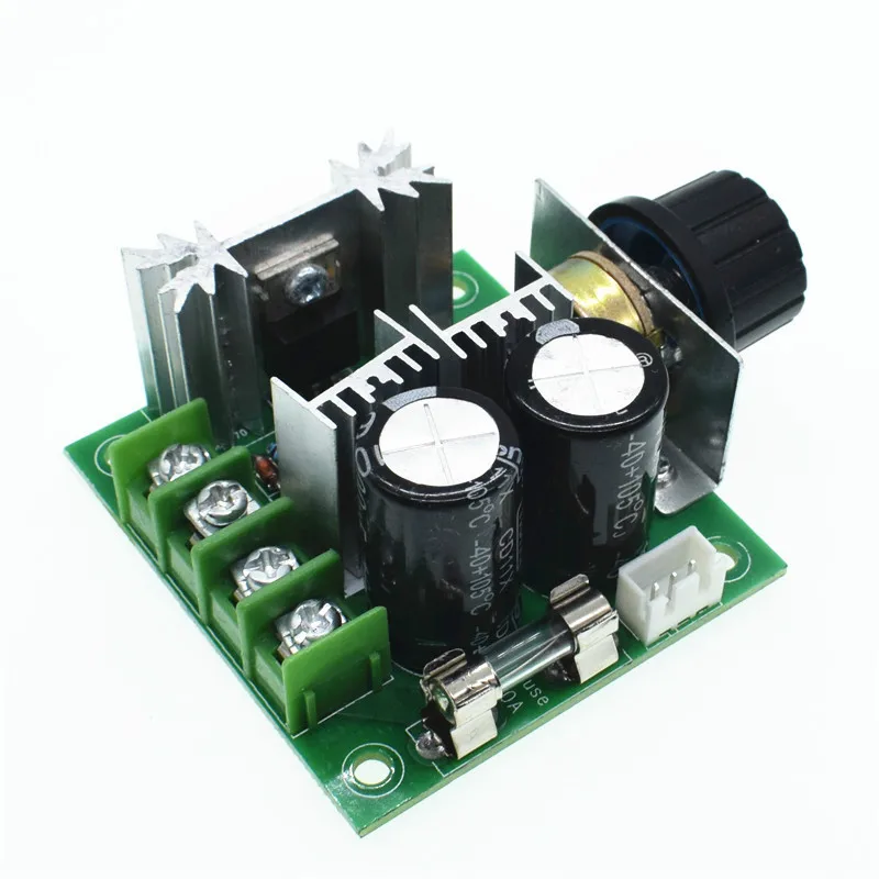 DC 12V 24V 30V 40 13 кГц режимы Auto, PWM двигатель постоянного тока Скорость регулятор управляющий переключатель регулятора скорости 10A с алюминиевой крышкой, 50В 1000 мкФ
