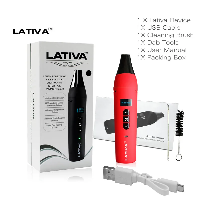Dry Herb Vapor Lativa E Cigarette Ceramic arua DRY Vaporizer electronic cigarette starter kit black widow lativa nokiva|dry herb vaporizer|electronic