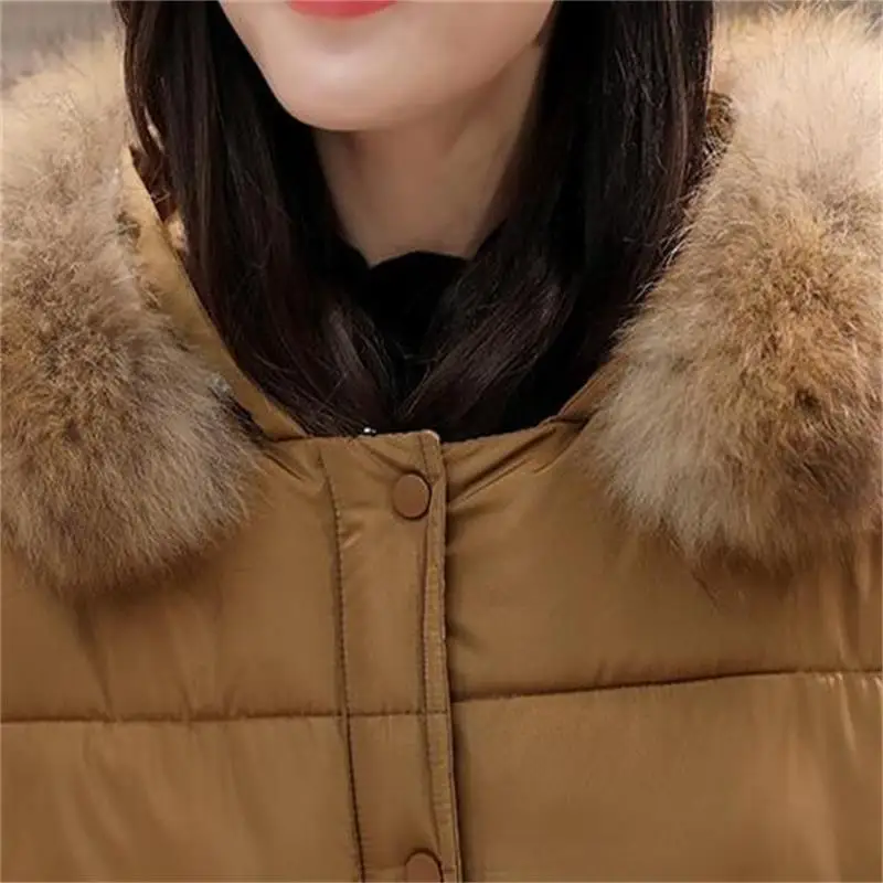 Leiouna черная парка с хлопковой подкладкой верхняя одежда шапка модные меховые