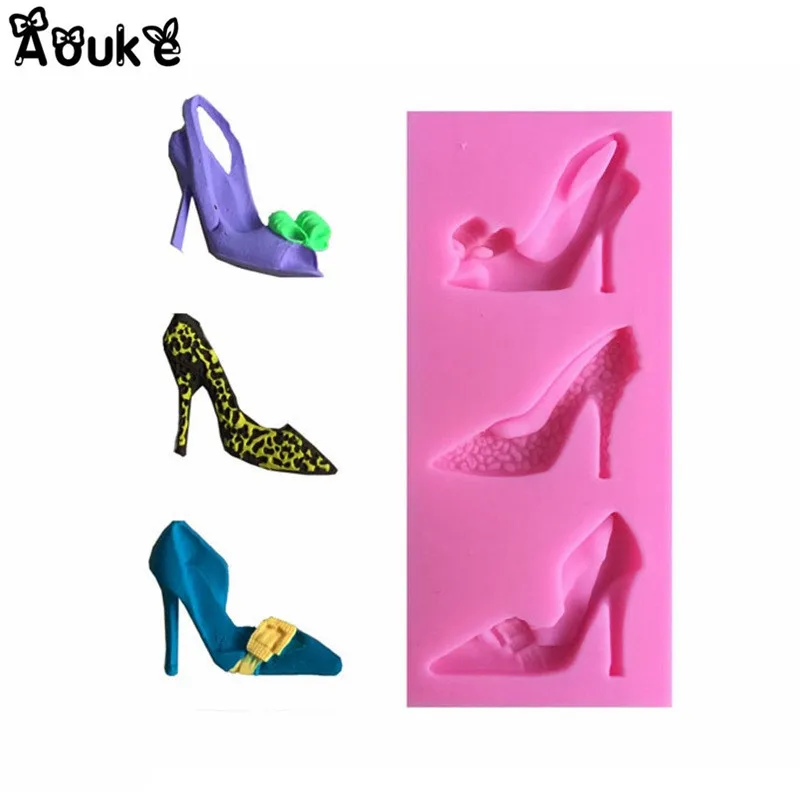 

High Heels Silicone Mold Cake Chocolate Molds Cookies Pastry Pudding Ice Cube Mould Wedding Decoration DIY Baking Tools