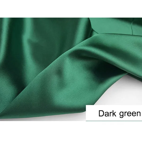 Dark Green Микро-эластичный имитированный шелк атласная ткань для платья невесты из плотного шармеза для свадебного платья двора - Цвет: Dark Green