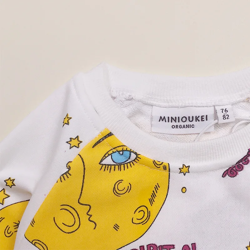 Fashion Autumn Spring boys girls t-shirt Children's sun star print tops kids pants High quality clothing cotton sweater | Детская