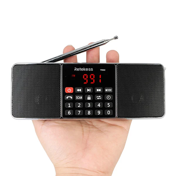 Retekess TR602 Портативный AM FM стерео радио приемник с беспроводной MP3-плеер динамик AUX вход поддержка TF карты таймер сна