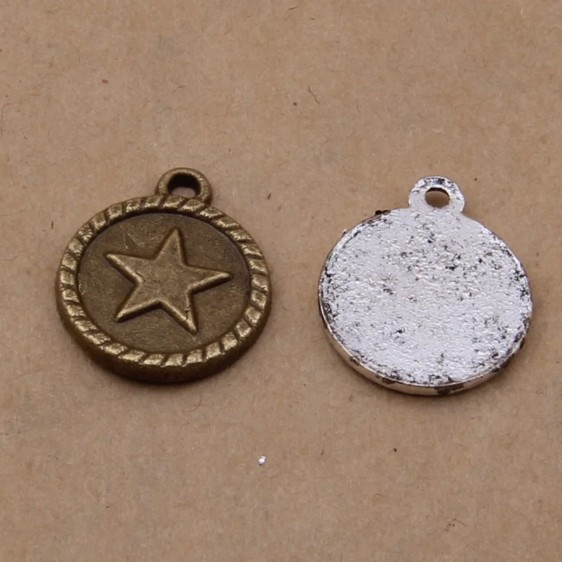 100 шт. винтажная пентаграмма подвесная бирка Шарм подходит для изготовления