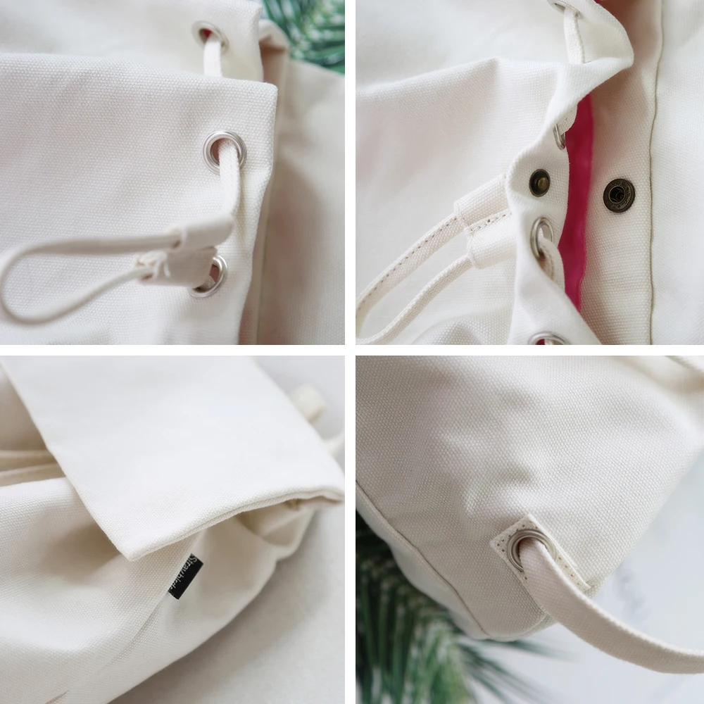 Корейский Японский стиль холщовый рюкзак Mochilas женственный шнурок рюкзаки Черный