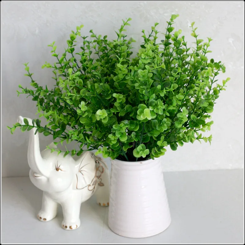 7 веток/Букет искусственных цветов зеленая трава эвкалипта искусственные