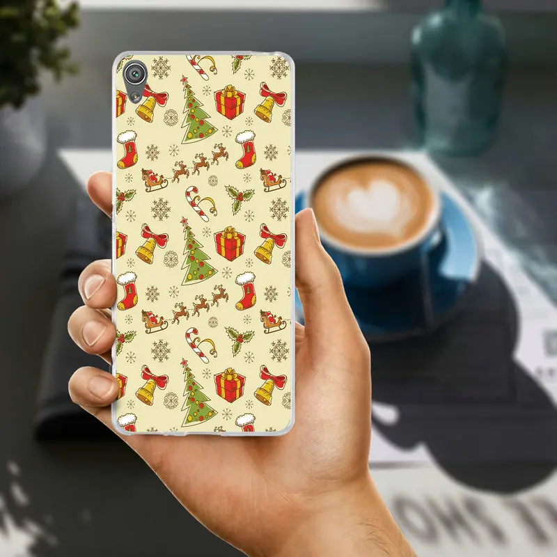 Счастливый Новый год Счастливого Рождества Прозрачный чехол для sony Xperia Z (Сони