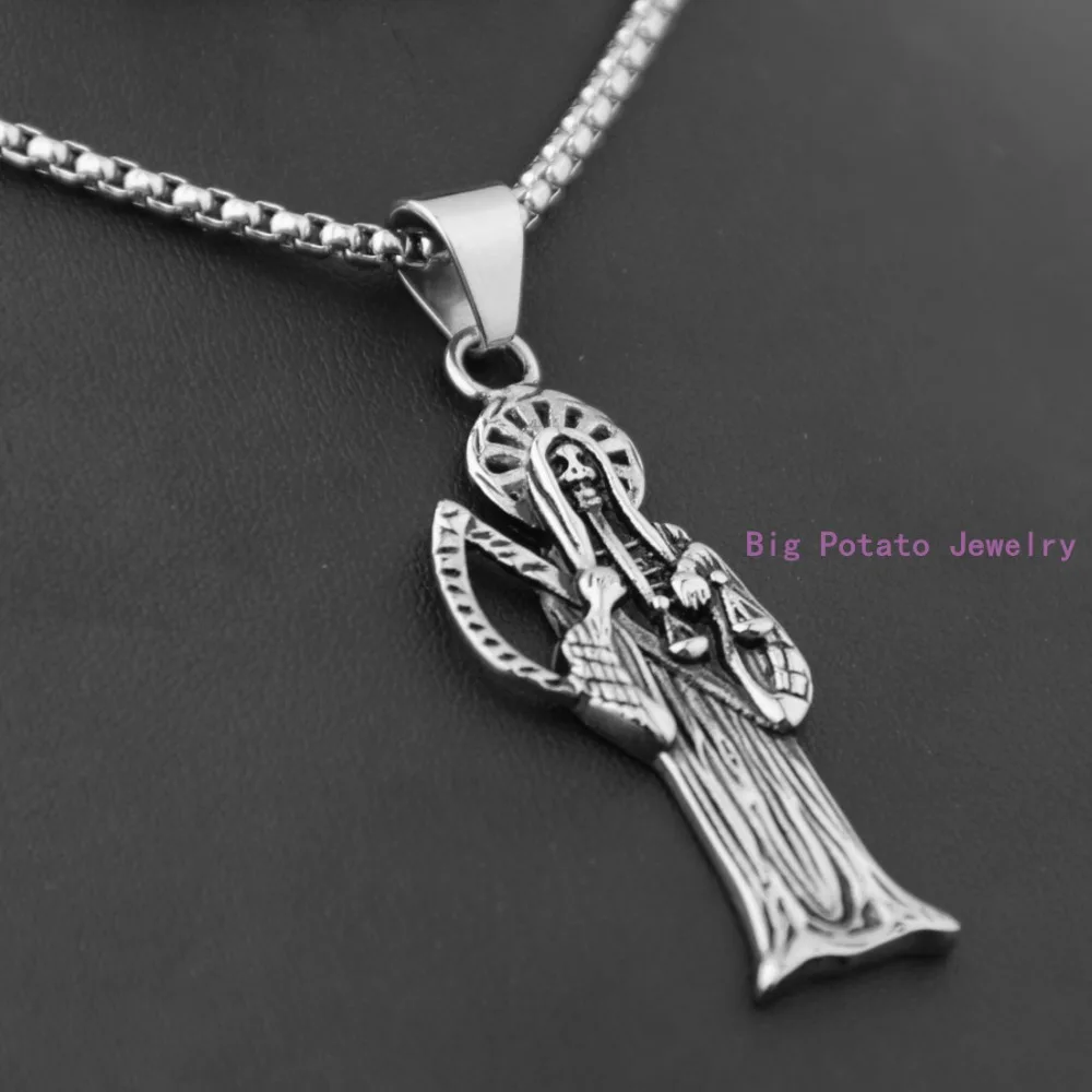 Цепочка с подвеской в виде черепа смерти из нержавеющей стали 316L 60 см|necklace ball