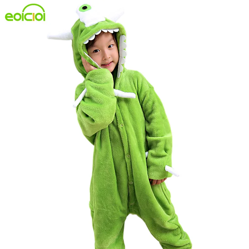 Новая зеленая пижама с одним глазом детская Рождественская Пижама для мальчиков