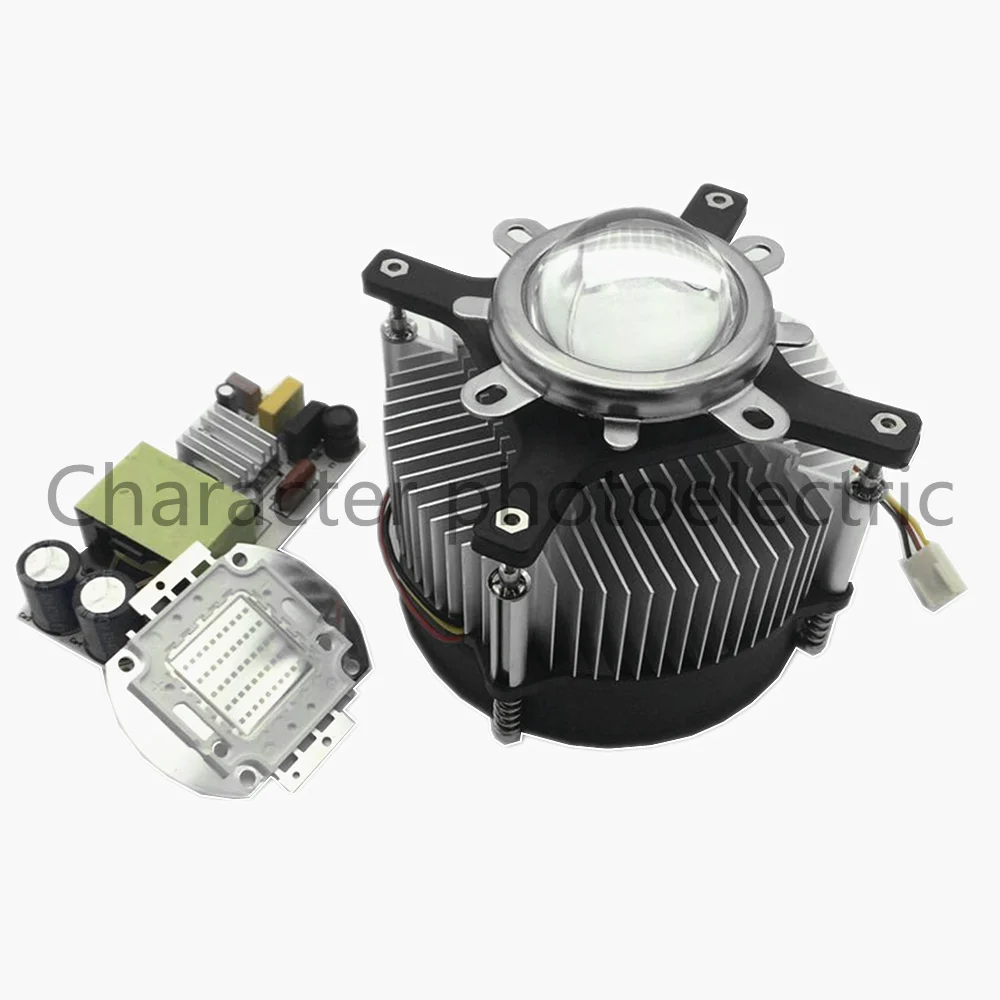 50 Вт светодиодный 365 370 нм Ультрафиолетовый высокомощный LED + AC85 265V driver линза