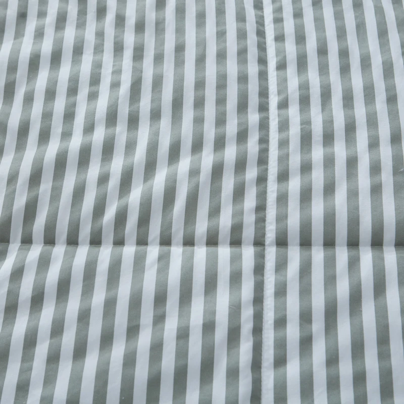 &iexcl;S&uacute;per c&oacute;modo! Edred&oacute;n fino y fresco de algod&oacute;n para el hogar, ropa de cama con rayas verdes de calidad, aire acondicionado de verano, Duvets49-2