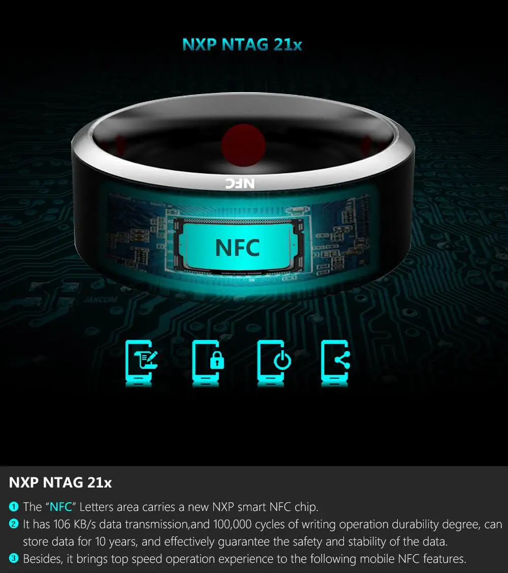 Smart Кольца одежда jakcom sr3 NFC Волшебный Новый Технология для iphone Samsung HTC Sony Android