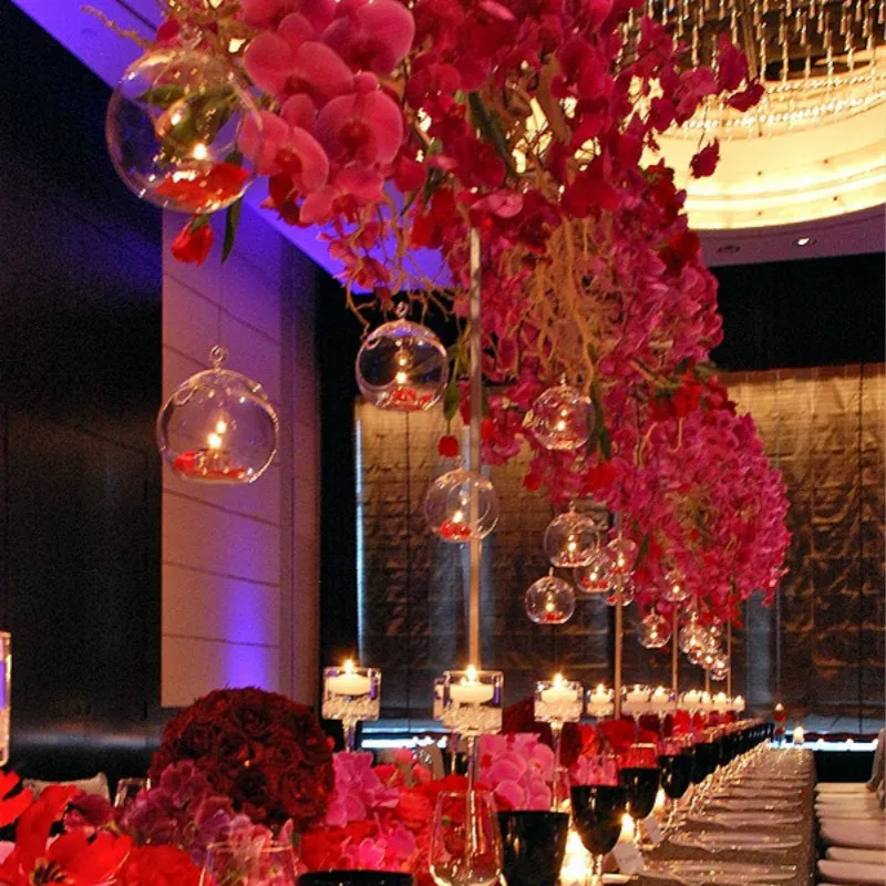 6 шт./лот подвесной держатель для свечки стеклянный шар террариум подсвечники