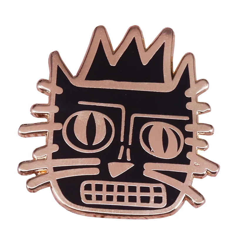 Basquiat искусственная кошка булавка граффити художник брошь милое Модное искусство