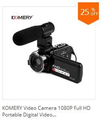 KOMERY HD видеокамера 2,7 дюймов ЖК-экран 16x зум цифровая анти-встряхивание мини видеокамера camara fotografica цифровая профессиональная