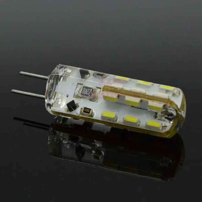 G4 Светодиодный силиконовый SMD 3014 DC 12 В/AC 220 В 3 Вт 6 7 9 Замена 30 Вт/60 галогенная лампа
