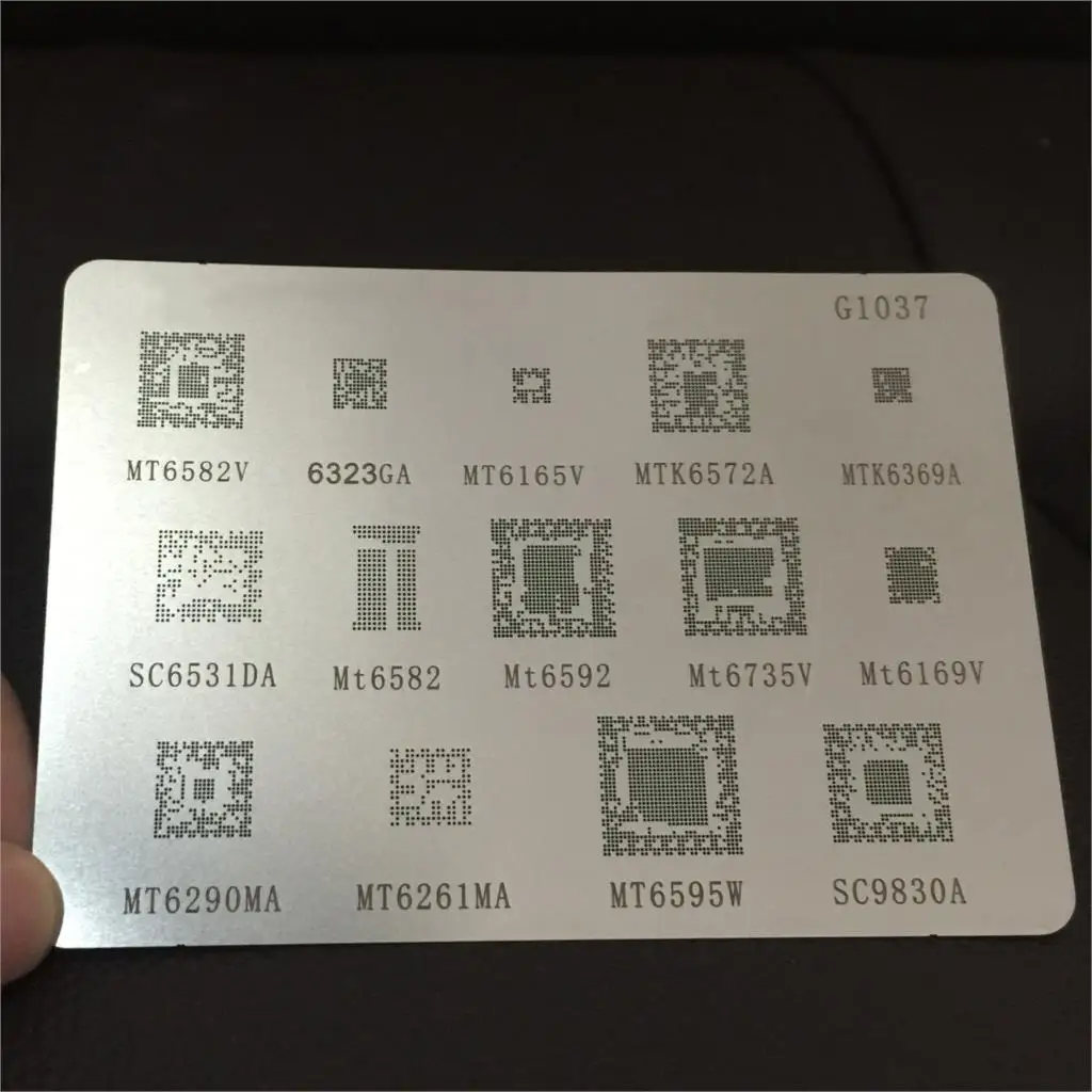 1 шт. трафарет для реболлинга BGA серии MTK xiaomi MTK6369 MT6582 MT6572A MT6592V MT6323GA MT6169V MT6735V MT6339A|bga