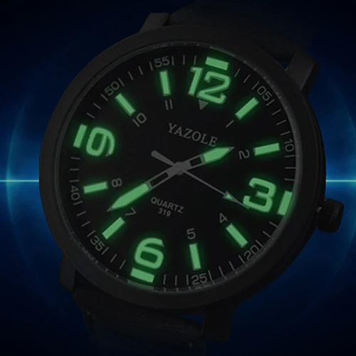 Новинка reloj hombre Модные мужские и женские светящиеся светится в темноте кожаный ремешок Кварцевые Спортивные Наручные Часы relogio