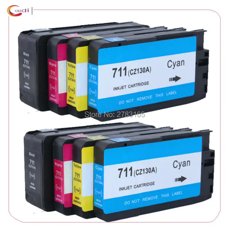 Compatível para hp Cartuchos de Tinta Cartucho de Tinta da Impressora T120 para hp Pacote Designjet T520 T120 8 711 Hp711