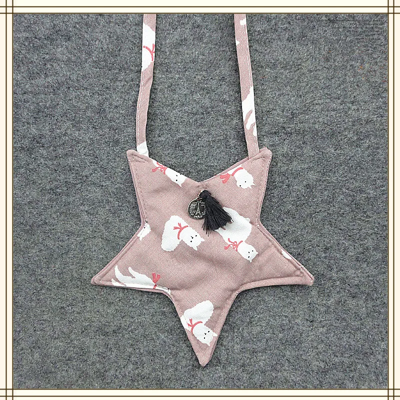 Pentagram fabric styling children's bag tassel versatile messenger shoulder purse |