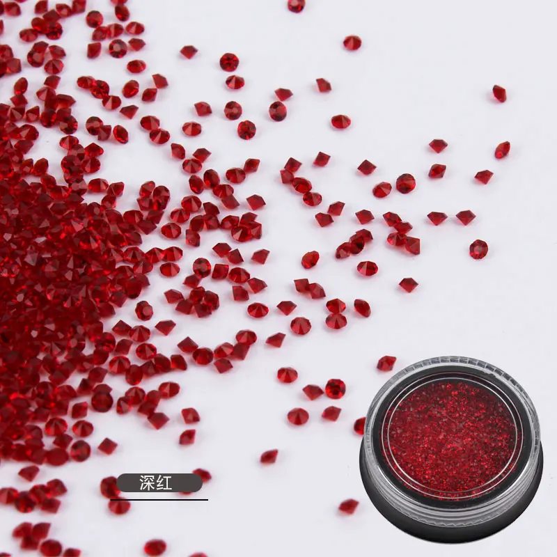 Deep red 1440Pcs Новинка 1440 шт микро Алмазные DIY Стразы для ногтей Кристальные плоские с обратной стороны не горячей фиксации наклейки со стразами нужен клей для нейл-арта украшения - Цвет: Deep red 1440Pcs