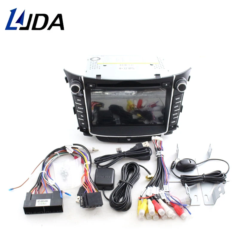 ljda android 10 0 car dvd player for hyundai i30 elantra gt 2012 2013 2014 2015 2016 2 din car radio gps stereo multimedia audio free global shipping