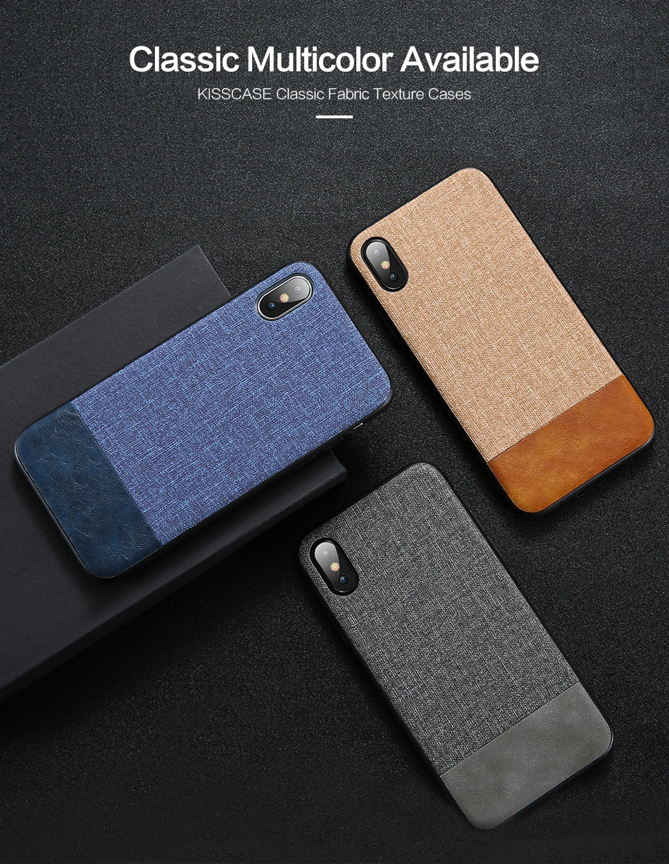 KISSCASE ретро-ткань телефон чехол для iPhone 7 8 6 6 S Plus X чехол из искусственной кожи чехлы для iPhone X XS Max XR Мягкий край Fundas Capas чехол на айфон 6 s