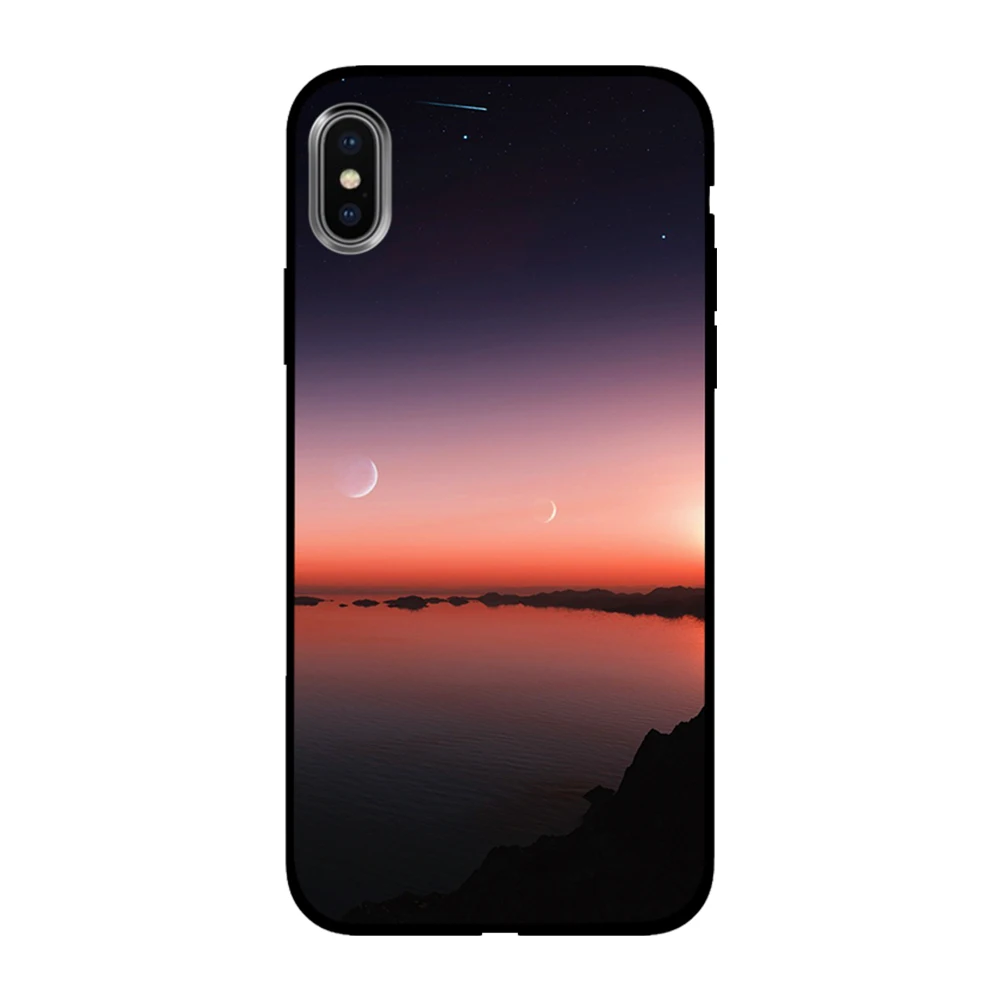 Мягкий чехол из ТПУ с милым воздушным шаром и звездным небом для Apple iPhone 6 6S 7 8 Plus 5 5S