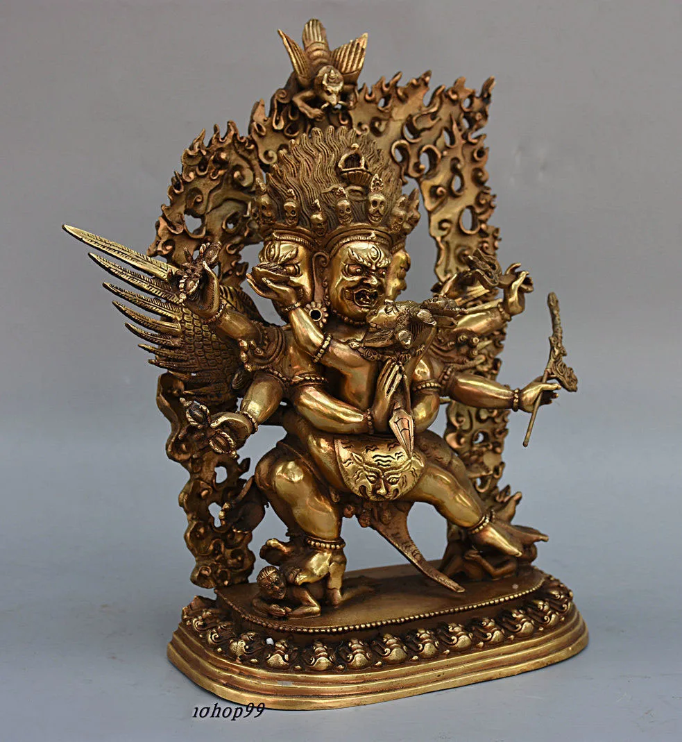 Рождественская тибетская буддистская медная статуя Будды Vajrakilaya Vajragilaya Dorje Purpa на