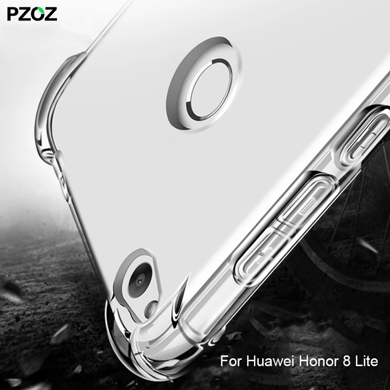 PZOZ For Huawei Honor 8 Lite Phone Case 2017 TPU Accessories Cover Bumper Silicone Shockproof 8Lite Pro Cases |