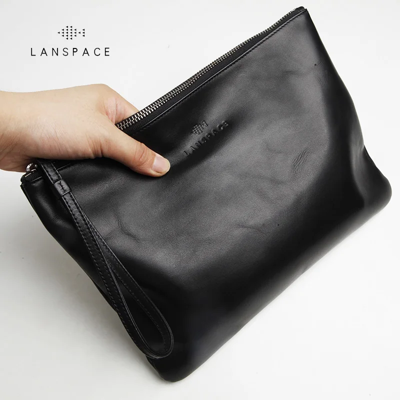 LANSPACE кожаная мужская сумка брендовые кошельки держатели модная для ipad|brands leather man