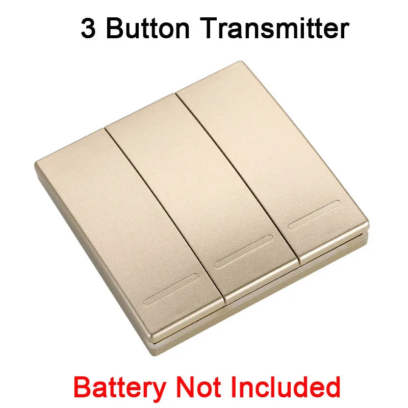 3 Button Transmitter 433 МГц Беспроводной RF 86 настенный панельный передатчик и AC 110 В 220 В 1 канальный пульт дистанционного управления приемник Зал Настенные светильники для спальни - Цвет: 3 Button Transmitter