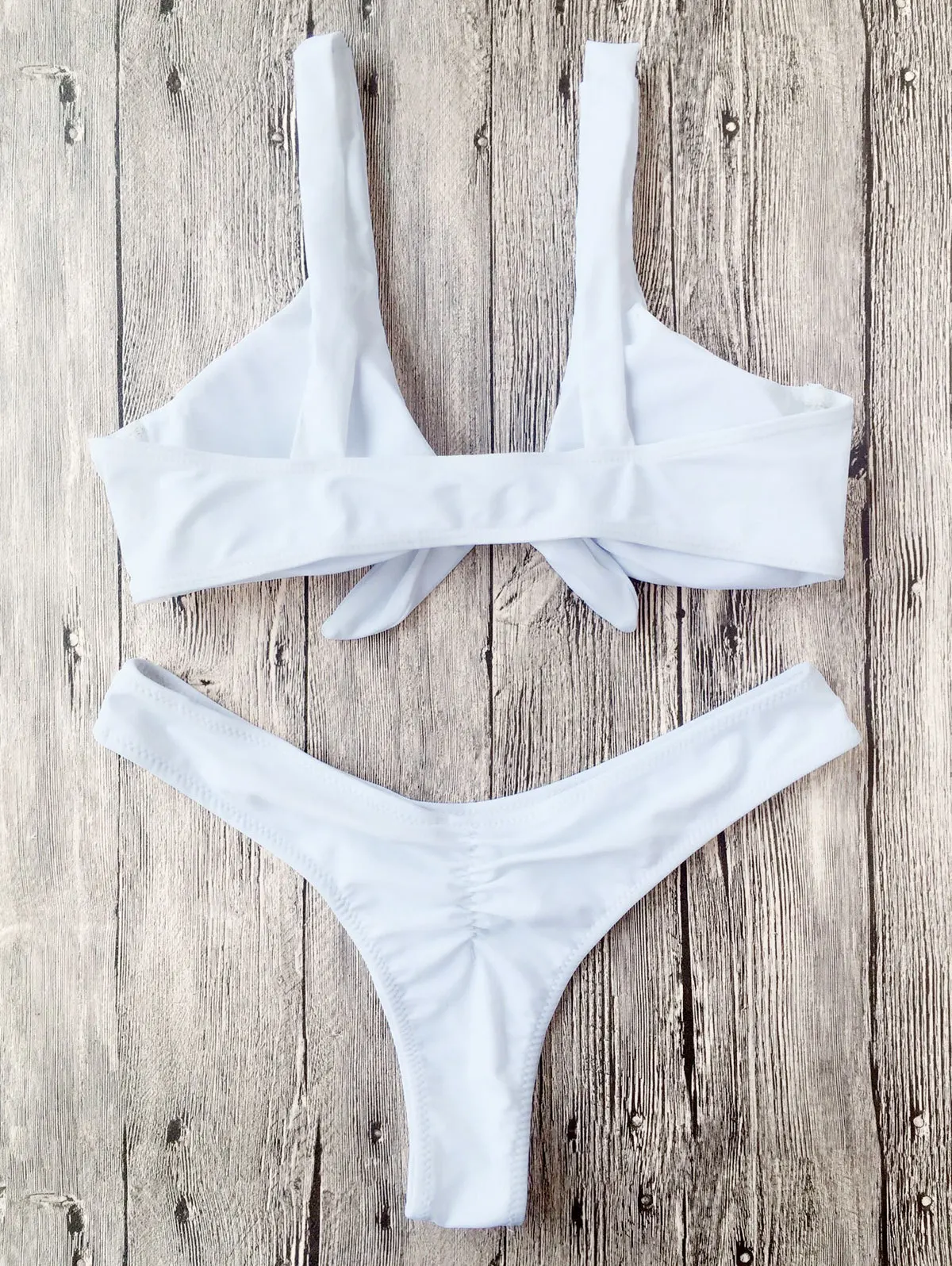 Женское бикини с узелком комплект мягкими стрингами женский купальник глубоким