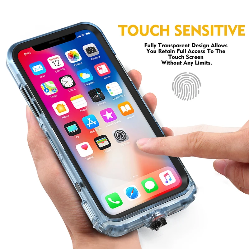 CORNMI водонепроницаемый чехол для iPhone X полное покрытие защитный чехол подставка держатель PC tермопластичный силикон задняя крышка телефона