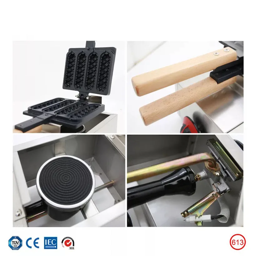 Газовая вафельная палочка для хот догов французская машина хрустящая