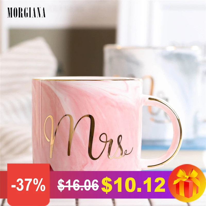 MORGIANA окрашенная Золотая натуральная мраморная фарфоровая кружка для кофе чашка