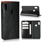 Роскошный чехол-бумажник из натуральной кожи для Xiaomi MI A2, откидной Чехол с отделением для карт и подставкой, защитный чехол для Mi A2