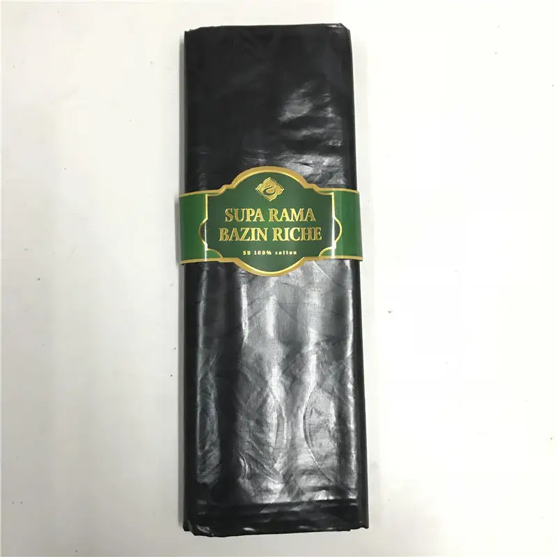 Блестящая кружевная ткань ручной работы Mali Bazin Нигерия атласная парчовая для