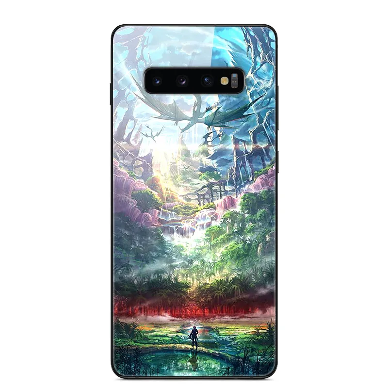 18 Чехол для samsung Galaxy S10 S10Plus, чехол из закаленного стекла для телефона, черный Чехол-бампер из ТПУ для samsung S10 Plus S10E S10+ s 10 - Цвет: 18
