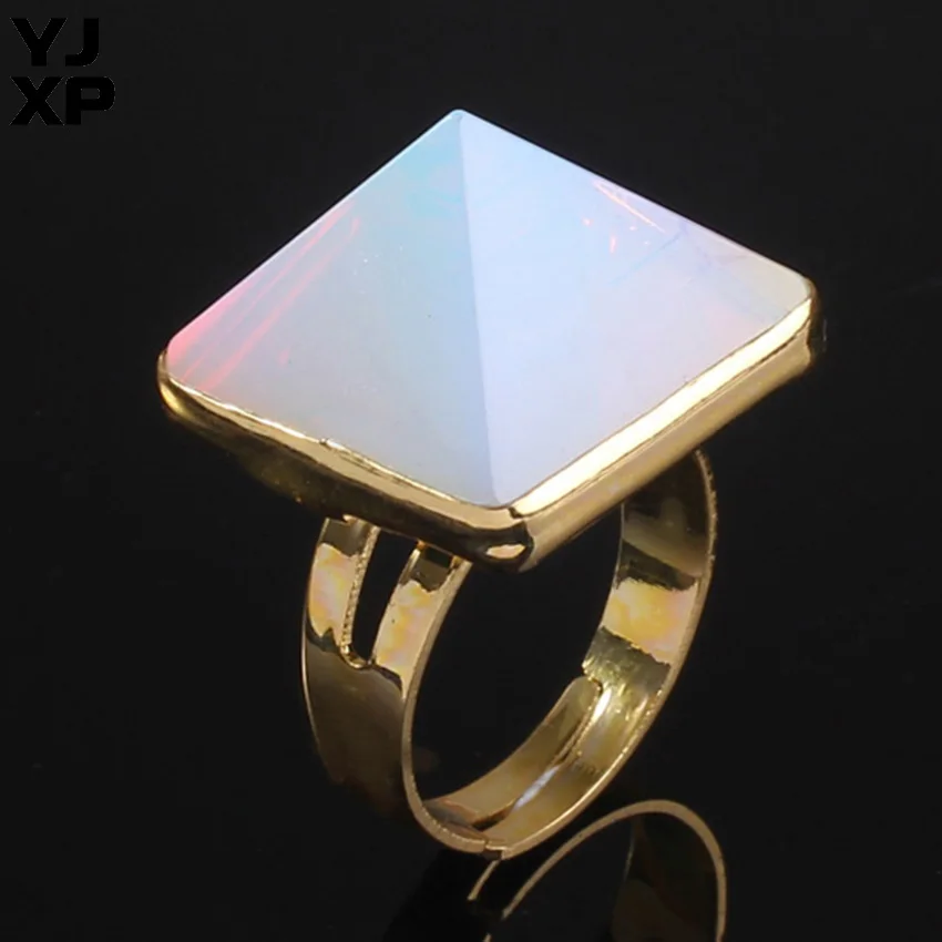 YJXP элегантное простое дизайнерское золотистое кольцо натуральные пурпурные