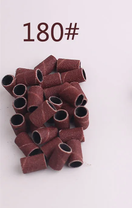 Профессиональные шлифовальные кольца для ногтей 50 шт. пилка 3 размера 80 #120 #180 #