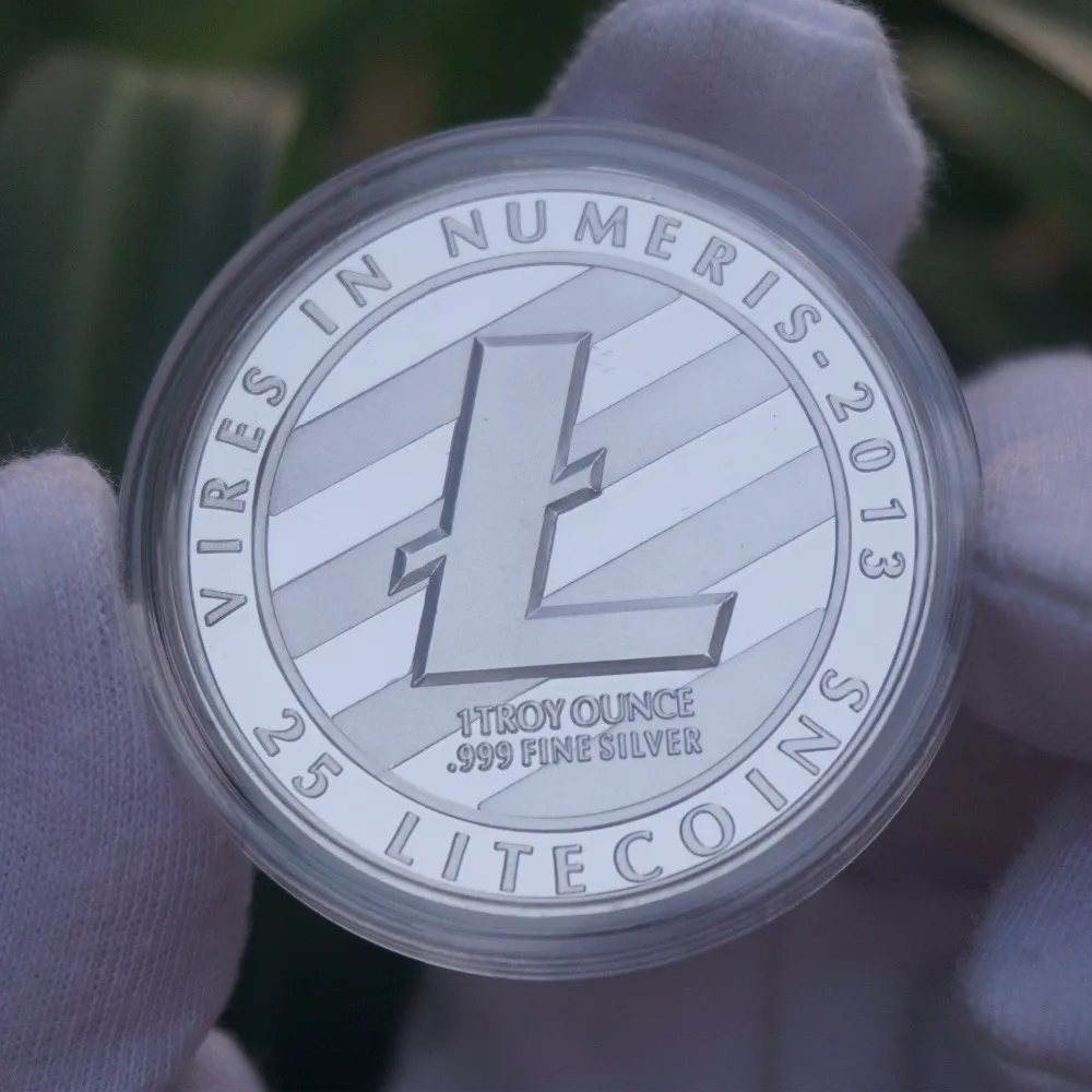 Litecoin Physical 1 Биткойн посеребренные монеты коллекционные вещи США Btc Vires in Numeris